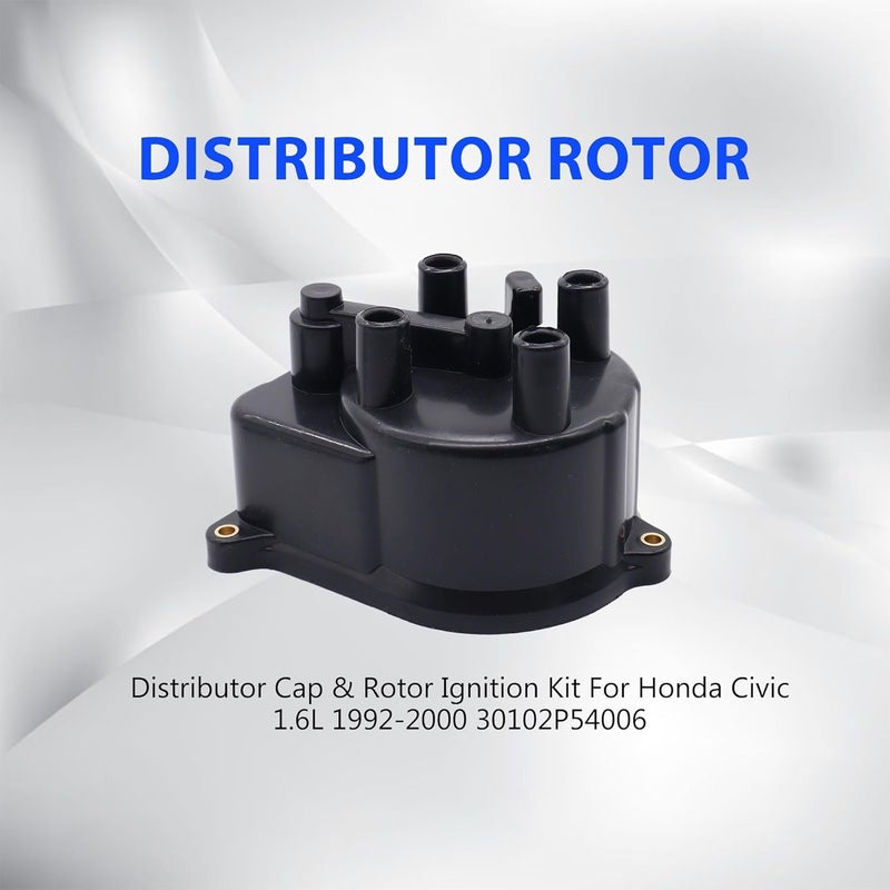 OXCANO 30102-P54-006 30103-P08-003 Ignition Distributor Cap and Rotor Kit Set Compatible with Honda Accord 1998-2002 CR-V 1997-2001 Civic 1992-2000 Civic del Sol 1994-1997, Acura Integra 1992-2001 - Image 2